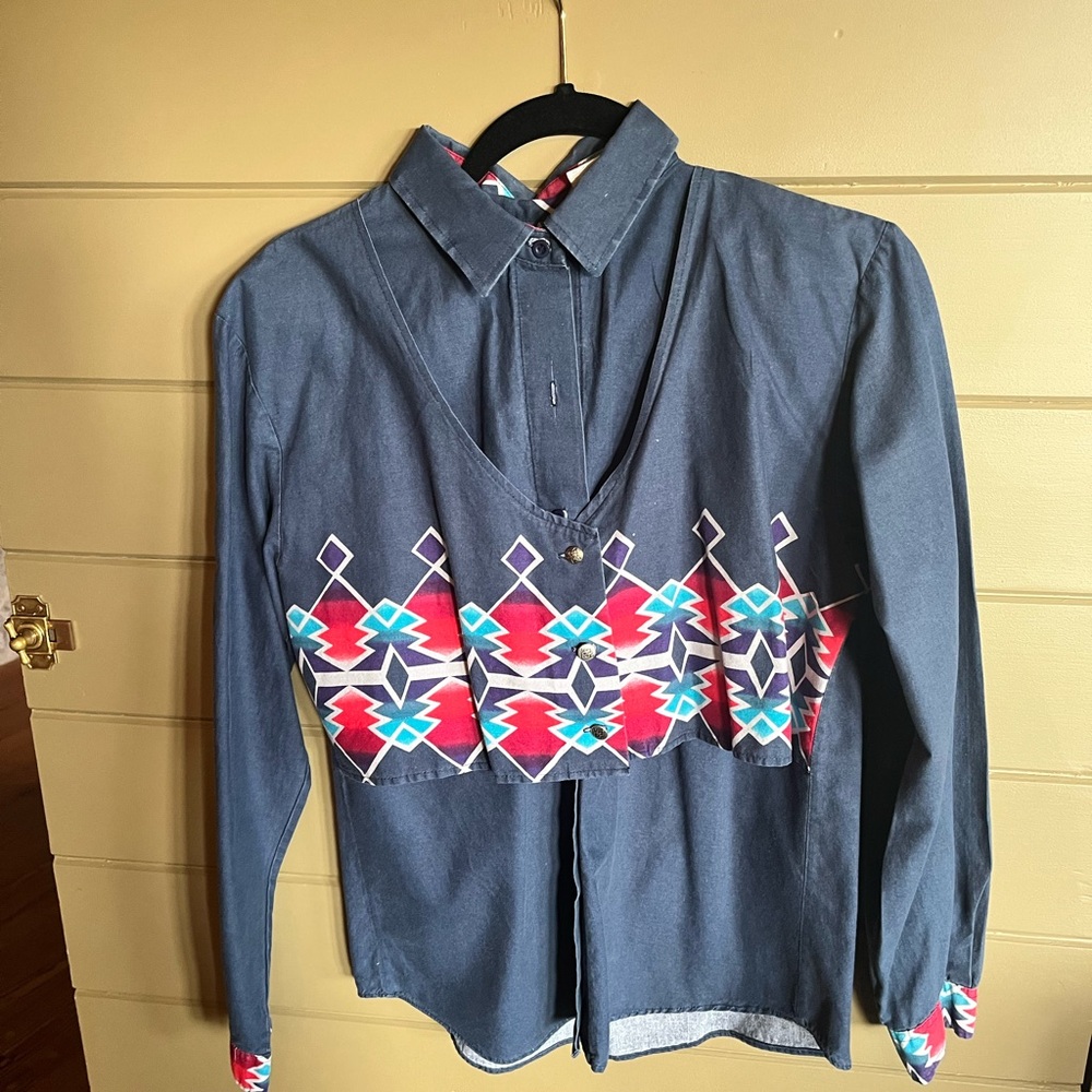 Vintage Roper Multicolor Geometric Shirt